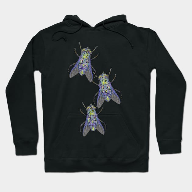 Horseflies Three Hoodie by crunchysqueak